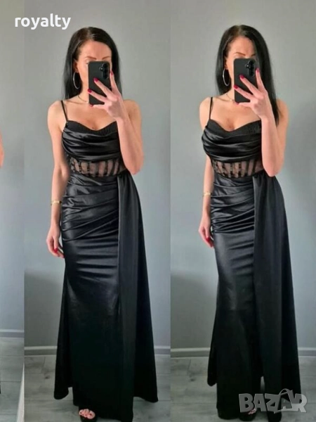 Дълга официална черна рокля , снимка 1