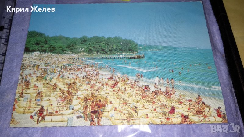 ЗЛАТНИ ПЯСЪЦИ ИЗГЛЕД Стара РЯДКА БЪЛГАРСКА СОЦ ПОЩЕНСКА КАРТИЧКА ТЕМА КУРОРТИ МОРЕ ПЛАЖ НРБ 32451, снимка 1