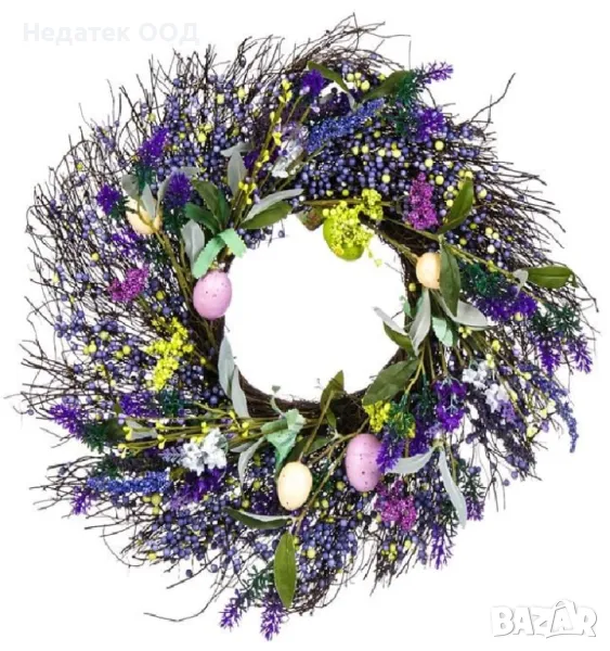 Великденски декоративен венец, 48см, снимка 1
