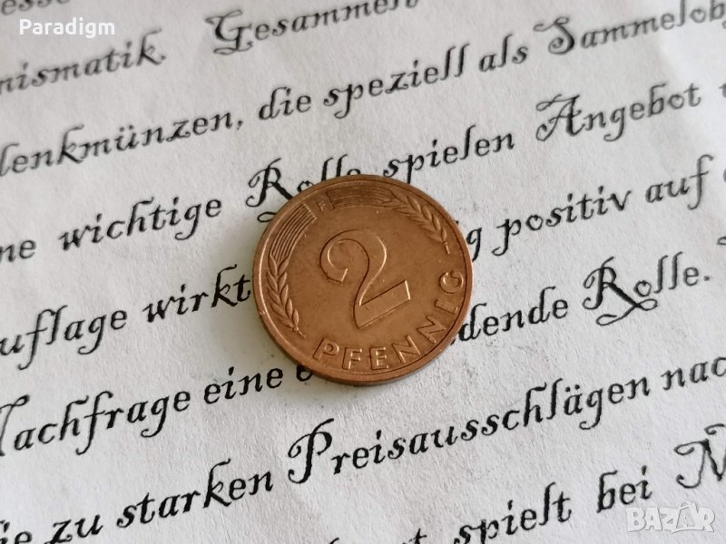 Монета - Германия - 2 пфенига | 1970г.; серия F, снимка 1