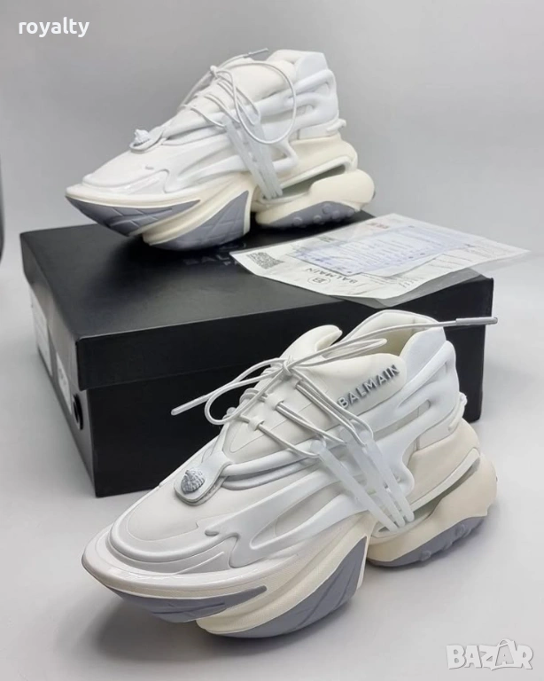 Balmain Unicorn Бели Дамски Маратонки 36-40 Номер с Кутия , снимка 1
