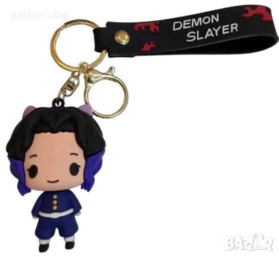 Anime Ключодържател: Гумена фигурка на Shinobu Kocho от Demon Slayer - Манга, снимка 1