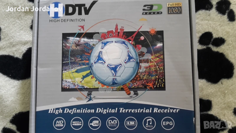 цифров декодер DVB-T2>C за ефирна и кабелна телевизия , снимка 1