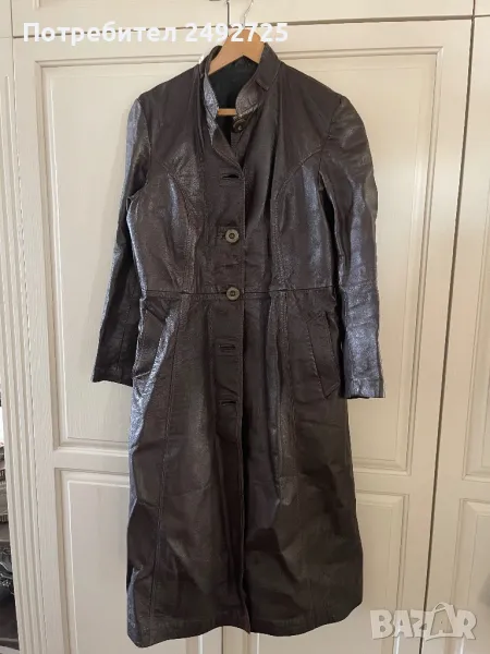 Палто яке естествена кожа черно, снимка 1