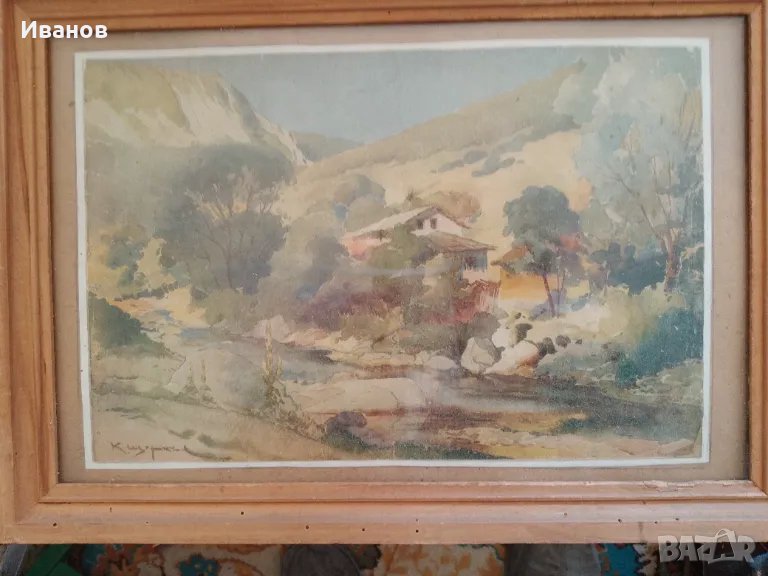 Картина 'Къща в планината' репродукция от Германия продавам, снимка 1