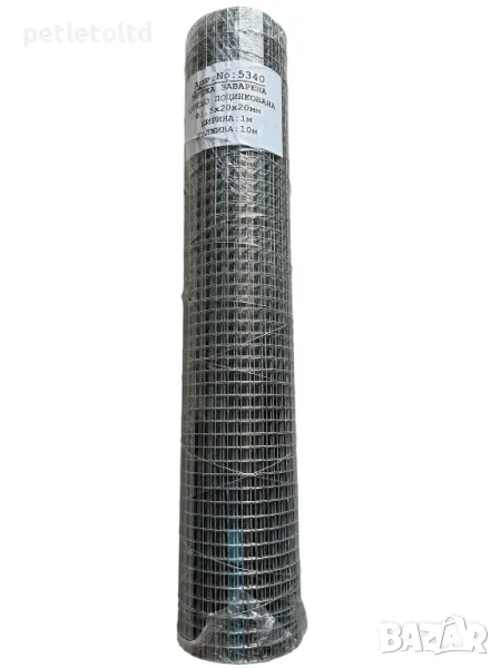 Мрежа електро-заварена за изработка на клетки за птици, зайци, кучета. 20мм Х 20мм (100 см Х 10 м), снимка 1
