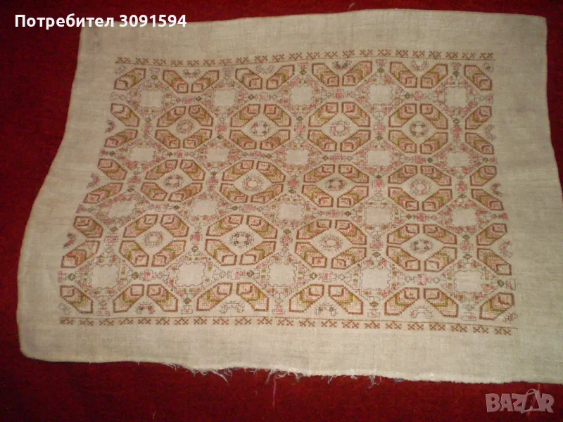 Винтидж ръчно изработена възглавница Българска ръчна бродерия, снимка 1