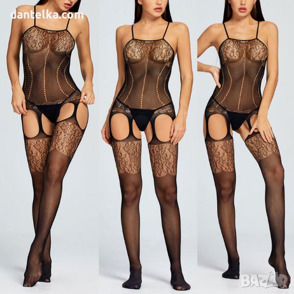 B1132 Сексапилно мрежесто боди, еротично бельо. Секси боди с отворено дъно, снимка 1
