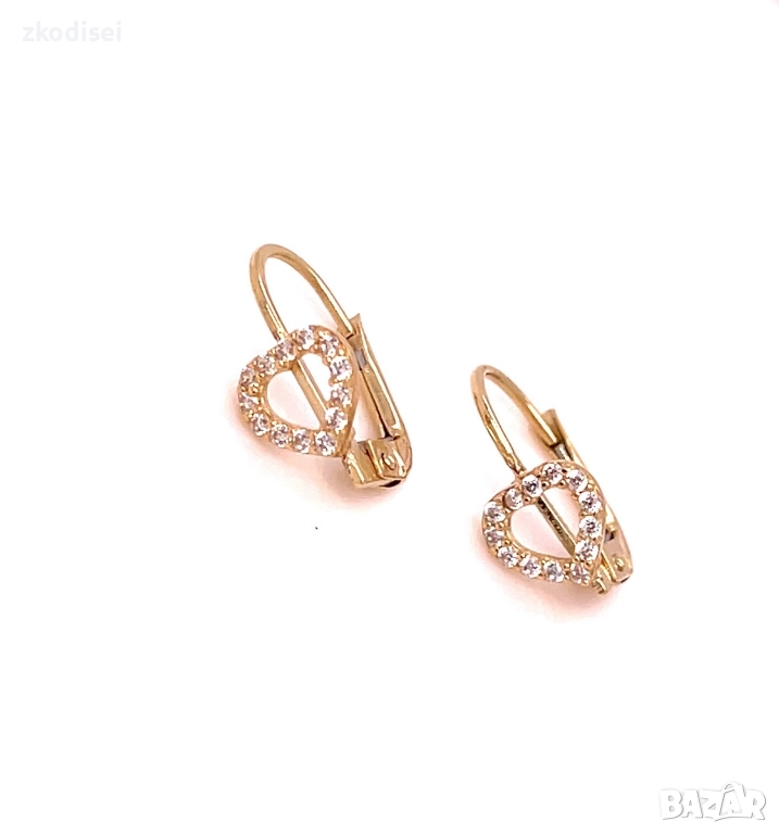 Златни обеци 1,43гр. 14кр. проба:585 модел:34560-1, снимка 1