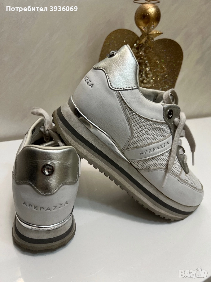 Екстравагантни,кожа и паети,италиански, снимка 1