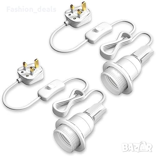 Нов комплект 2 броя адаптери за лампи E27 Държач за крушка осветление, снимка 1