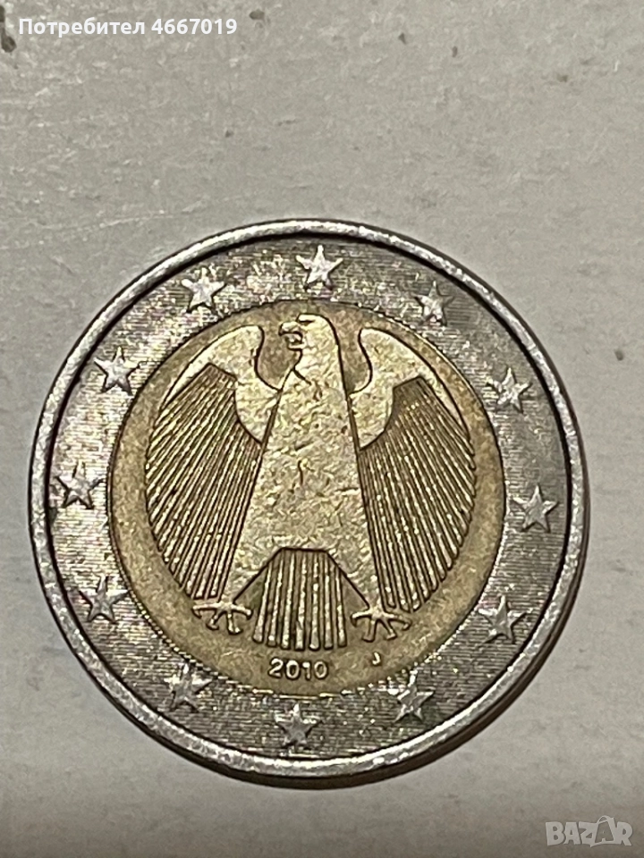 Монета от 2 евро Германия 2010, снимка 1