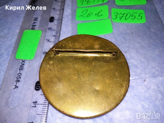 СТАРА ФЛОРАЛНА БРОНЗОВА с ПОЗЛАТА РЕТРО БРОШКА РЯДКА КРАСИВА 37055, снимка 4 - Антикварни и старинни предмети - 39941408
