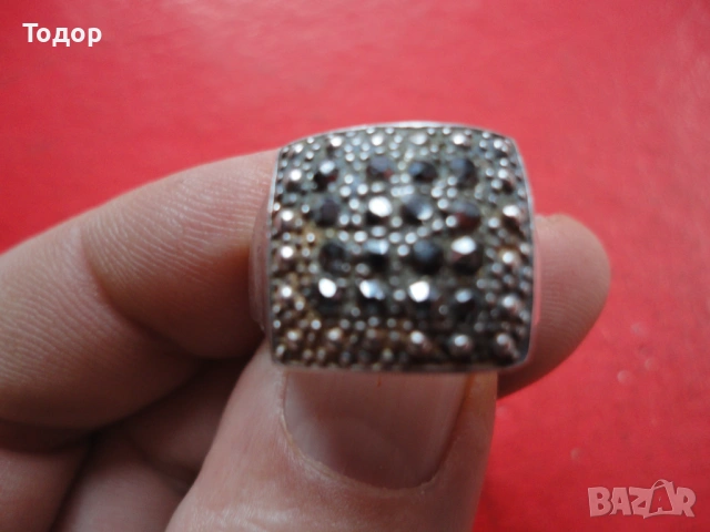 Невероятен сребърен пръстен с камъни , снимка 7 - Пръстени - 54079879