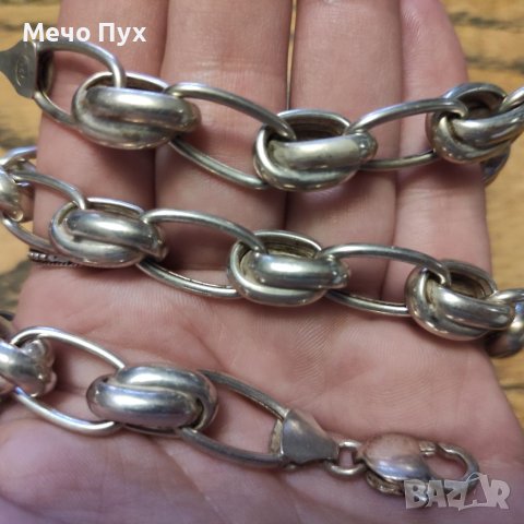 Сребърен ланец (154), снимка 5 - Колиета, медальони, синджири - 40780792