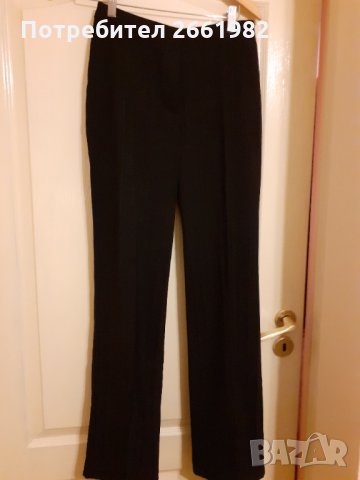 Стилен черен прав панталон, снимка 1