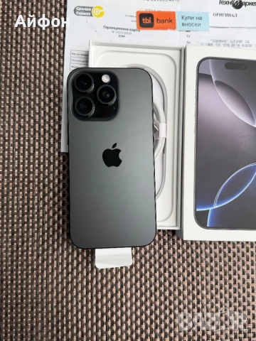 КАТО НОВ!/*ЛИЗИНГ*/ iPhone 16 Pro 256Gb Black Titanium 24М гаранция, снимка 3 - Apple iPhone - 52736200