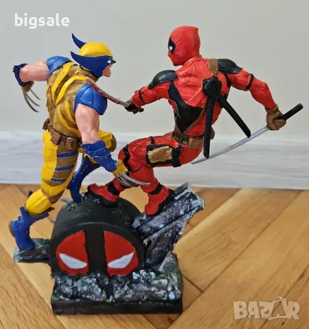 Колекционерска екшън фигура Deadpool Wolverine Marvel ръчна изработка, снимка 3 - Колекции - 47732920