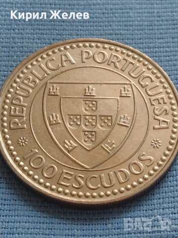 Монета 100 ескудор 1987г. Португалия КОРАБИ GIL EANES CABO BOJADOR 34328, снимка 2 - Нумизматика и бонистика - 42697132