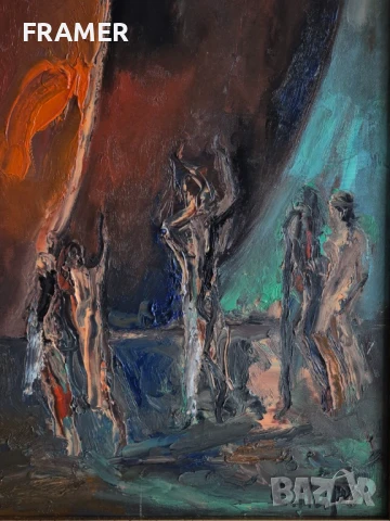 Енчо Пиронков - Червената лодка, снимка 7 - Картини - 50875931