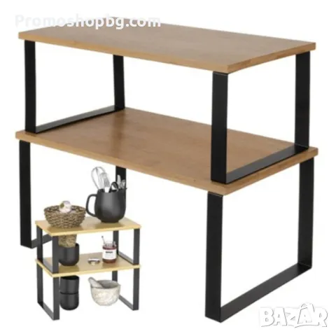 Комплект 2 бр кухненски рафтове Ruhhy, бамбукови, 34х20 см