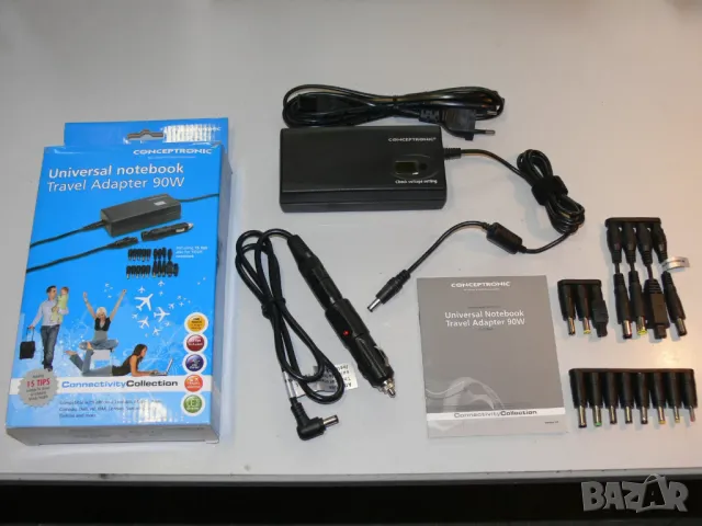 Car Notebook Power Supply Universal 90W Conceptronic CNAPT90TRV 12V To 24V Volt, снимка 5 - Лаптоп аксесоари - 50417733