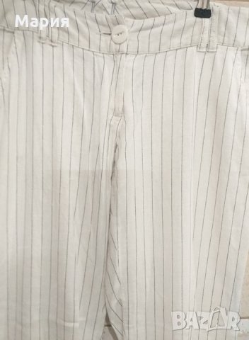 Ленен панталон с широки крачоли, снимка 2 - Панталони - 29230267