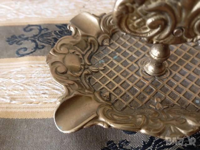 Бароков пепелник с кибритник, снимка 2 - Други ценни предмети - 51221354