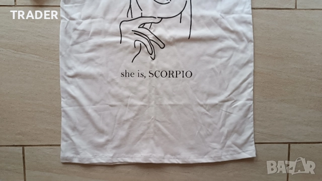 тениска със зодия скорпион She is Scorpio , снимка 3 - Тениски - 36440714