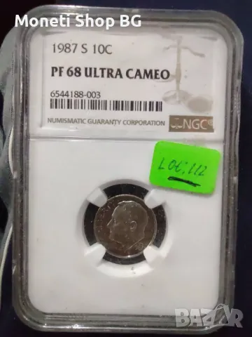 10C 1987-S-PF68 ULTRA CAMEO, снимка 4 - Нумизматика и бонистика - 49046631