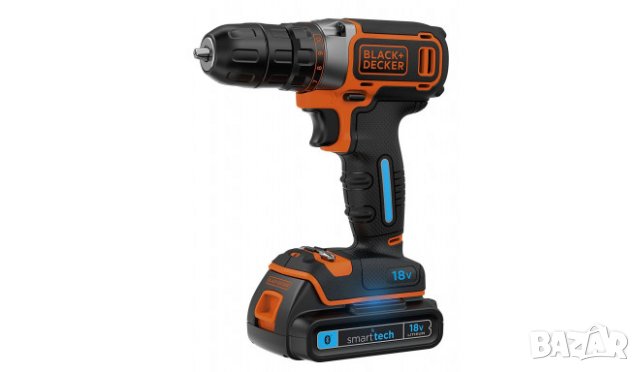 Акумулаторен бормашина Black Decker BDCDC18KST Smartech, + калъф + акумулаторна батерия 1,5Ah 
