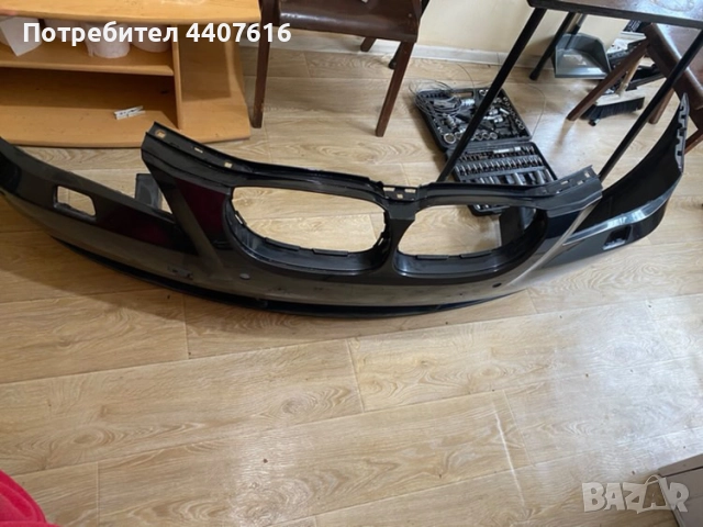 Предна броня за бмв е60 (черна), снимка 5 - Части - 52592039