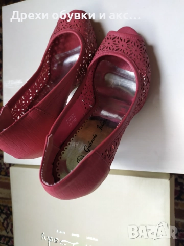 Розови сандали на висок ток 37 номер обувани веднъж 16лвв, снимка 4 - Сандали - 51773465