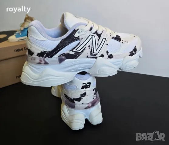 New Balance 9060 Черно-Бял Cow Print Нови Дамски Маратонки Ню Баланс с Кутия , снимка 2 - Маратонки - 56135212