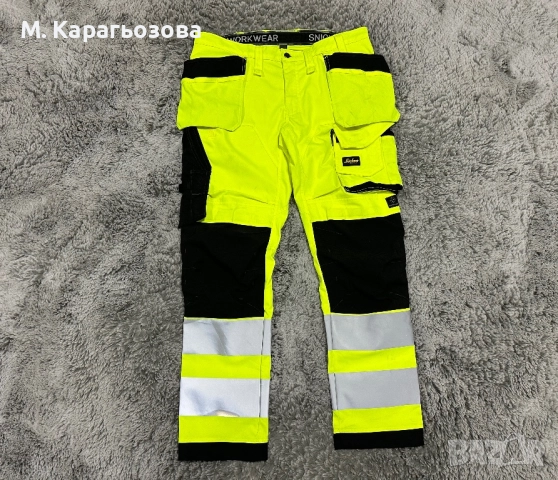 Snickers 6243 AllRoundWork High Vis Stretch Trousers, Размер 54, снимка 3 - Панталони - 52666771