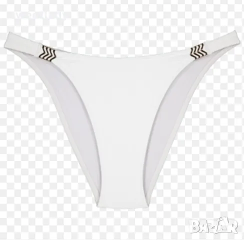 Бяло дамско долнище на бански Plain Bikini Bottom, снимка 3 - Бански костюми - 49452488