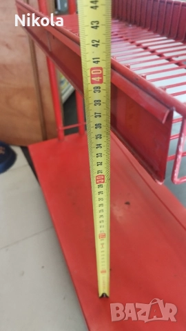 Метален стелаж с рафтове 146/70/30см червен с колела, снимка 9 - Стелажи и щандове - 51789906