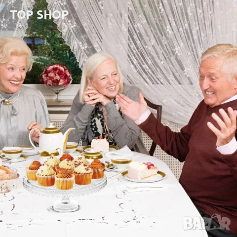 Muldale стъклена поставка за торта - 28 см, снимка 5 - Пана - 49566508