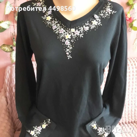 Дамска Блузка с бродерия, снимка 3 - Блузи с дълъг ръкав и пуловери - 51033908