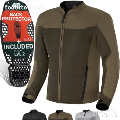 Лятно мото яке за мотор SHIMA OPEN AIR BROWN всички протектори