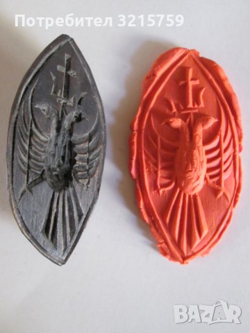 Стар дървен,ръчно изработен печат за обреден хляб, просфора