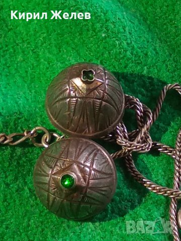 2 УНИКАЛНИ СТАРИ СРЕБЪРНИ УКРАШЕНИЯ с ЕМЕРАЛД СМАРАГД РЪЧНО ОРНАМЕНТИРАНИ с ЩЕМПЕЛ на АТЕЛИЕТО 26341, снимка 18 - Антикварни и старинни предмети - 34853404