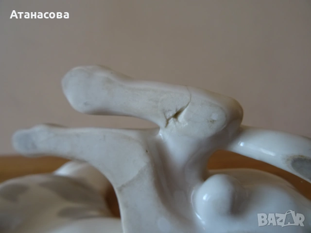 Порцеланова фигура Куче Дог ЛФЗ 1960 г, снимка 11 - Статуетки - 53892790