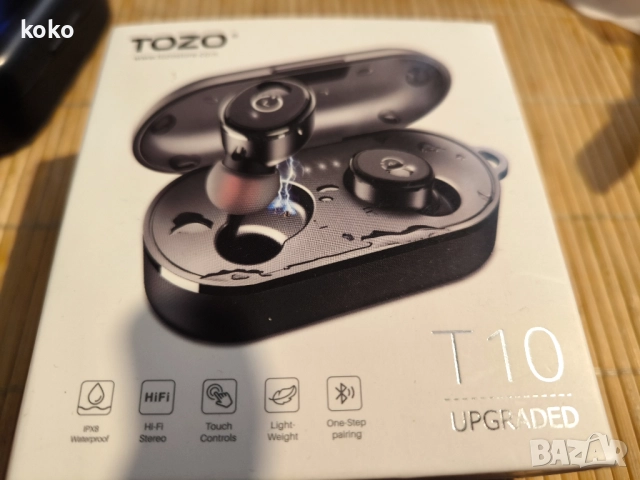 Слушалки тапи блутут Bang Olufsen E8 2.0 и Tozo, снимка 10 - Bluetooth слушалки - 52840402