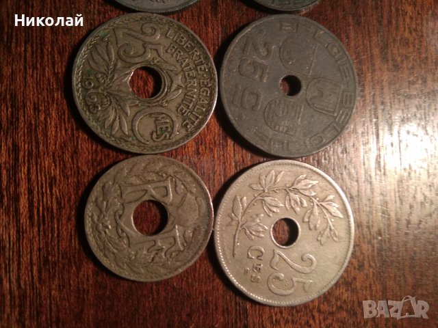 Лот френски и белгийски монети , снимка 3 - Нумизматика и бонистика - 37509662