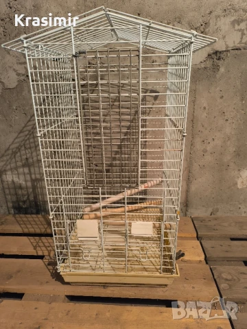 Продавам 1 клетка за папагал и една бонус при закупуването и. , снимка 3 - За птици - 50828548