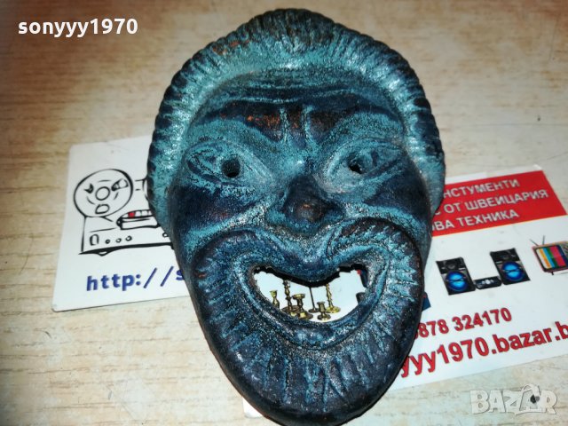 маска-патина-10х7х4см-внос швеицария, снимка 4 - Колекции - 30016555