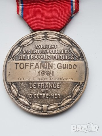 Френски сребърен медал, снимка 5 - Антикварни и старинни предмети - 30743734