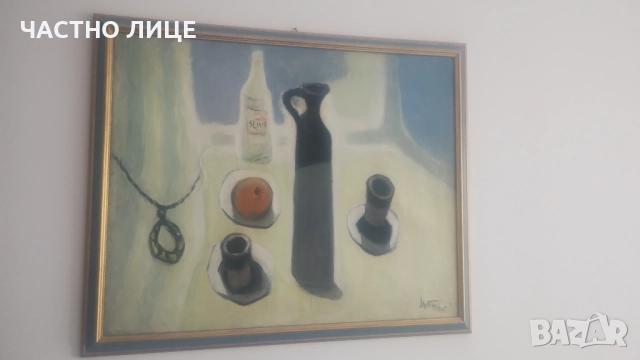 К-на платно масло Иван Гецов 1965г р-р100/80см в рамка, снимка 4 - Картини - 51554384