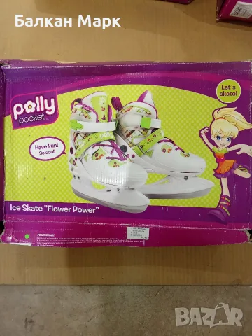 Детски регулируеми кънки за лед Powerslide Polly Pocket Flower Power, снимка 2 - Ролери, кънки - 56103413